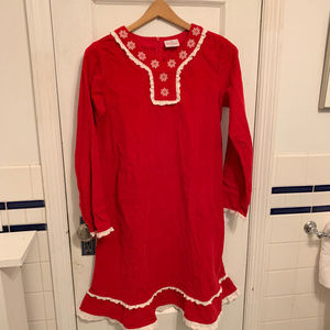 Hanna Andersson Girl's Size 14 Red Corduroy Dress